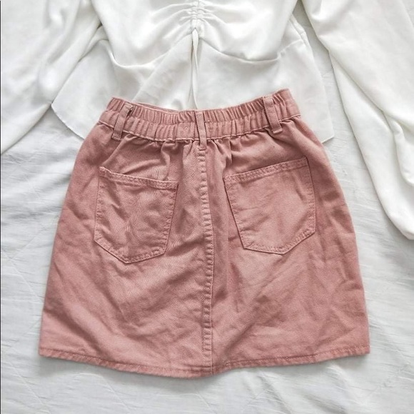 SOLD! Pink Denim Skirt - Picture 3 of 3